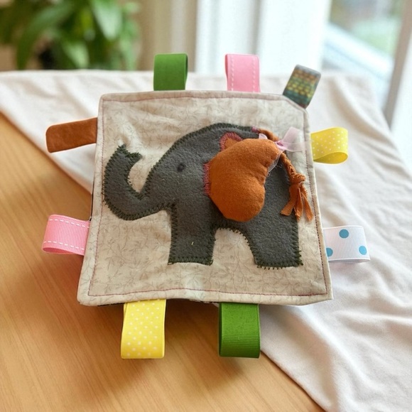 Elephant Baby Sensory Toy with Colorful Tags - Picture 1 of 5